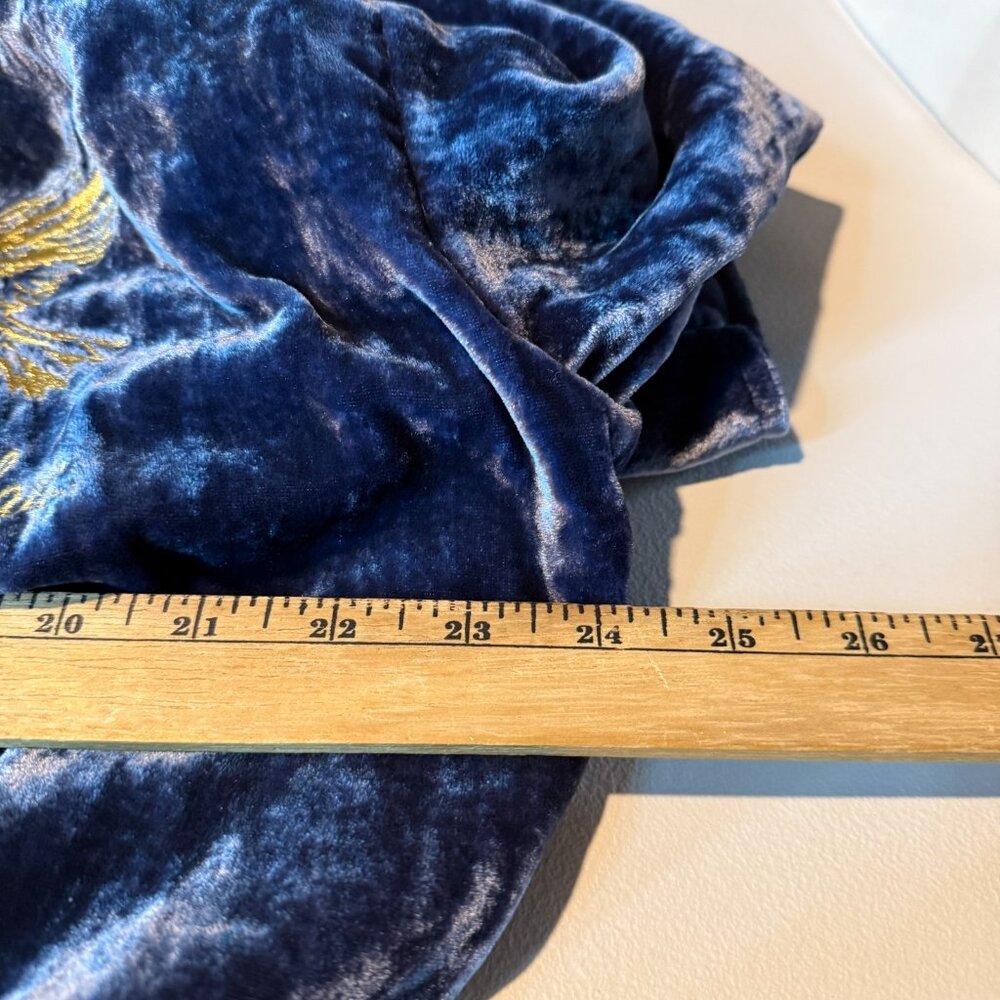 Pottery Barn Teen L/XL Harry Potter Ravenclaw Robe Blue Crushed Velvet Tie Waist - Picture 8 of 10